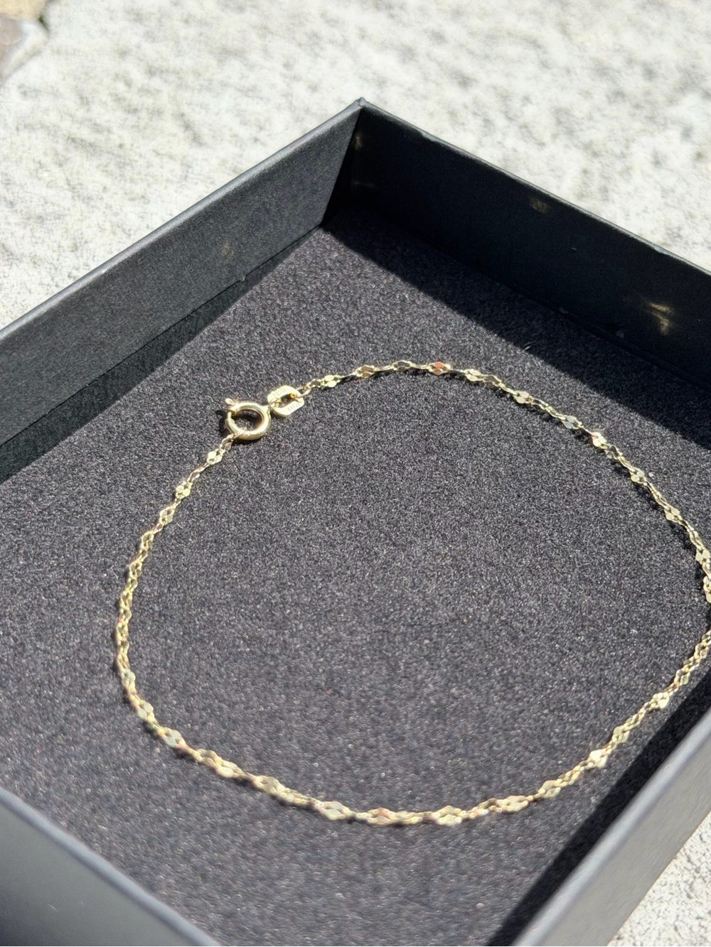 New 10K Solid Gold Bracelet 6” Petite Thin Dainty Chain VERY Small
